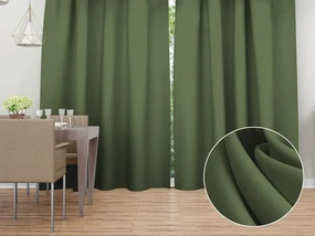 Biante Dekoračný záves Rongo RG-081 Tmavý olivovo zelený 140x220 cm