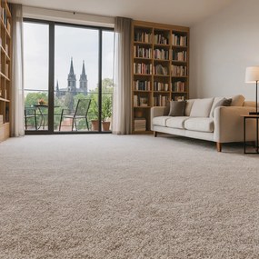 ITC, Koberec metráž Serenade 110, na mieru, šíře 4m,5m, béžová, filc, obývacia izba