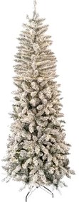 Umelý vianočný stromček Smrek Biely Úzky 210cm LED330