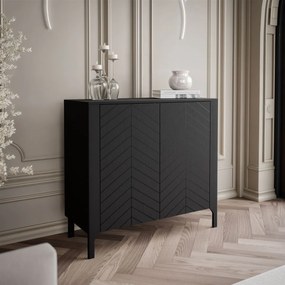 DVOJDVEROVÁ KOMODA SALOME ČIERNA 103 cm