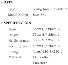 Sedací Vak INTERMEDIC Seat L ekokoža - NC10 - Ružová (Polyester)