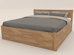 Posteľ s úložným priestorom Fava Box 180x200 cm, prírodný buk