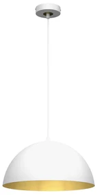 Závesné svietidlo Beta, 1x zlaté/biele kovové tienidlo, (fi 35cm), w