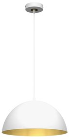 Závesné svietidlo Beta, 1x zlaté/biele kovové tienidlo, (fi 35cm), w
