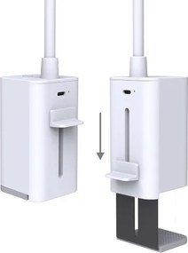 Nedis LTLR10WT - LED stmievateľná nabíjateľná dotyková stolná lampa so svorkou LED/5W/1200 mAh biela