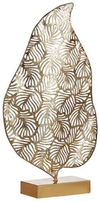 Dekorácia v tvare listu zlatá LITHIUM Beliani