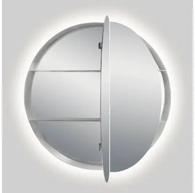 Zrkadlová skrinka Silver Ring LED Ø60 cm
