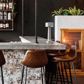 LED Stmievateľná nabíjacia dotyková stolná lampa LED/3W/5V 2000mAh matný chróm