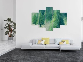 Obraz - Maľované ihličnany (150x105 cm)