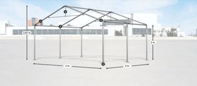 Bestent Skladová hala/ garáž 3x4x2m Comfort PVC 560g