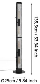 Eglo 43537 - Stojacia lampa REDCLIFFE 4xE27/40W/230V