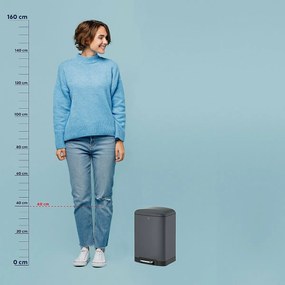 Kela Odpadkový kôš DAVINO 12 l, tmavosivá