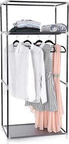 Látková skriňa, modulárny skladací šatník, sivá farba