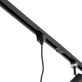 1-fázový koľajnicový systém s 3 reflektormi a 3 závesnými lampami čierny - Cavalux Jeana