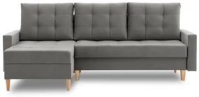 Rohová rozkladacia sedačka AVALON, 227x92x148, kronos 09, ľavá