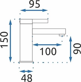 Rea Polo - umývadlová batéria, biela-chrómová, REA-B9941