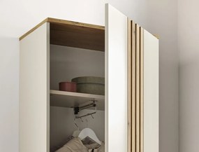 Predsieňová šatníková skriňa Lima, béžová kašmír/dub evoke