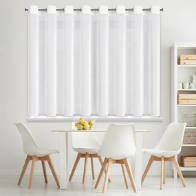 Dekorstudio Záclona DALIA na dekoračných krúžkoch 350x150 cm - biela