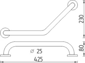 Nimco Madlo lomené 425x25 mm - BM 7035L-18