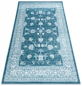 Moderný MEFE koberec 2312 Ornament - Štrukturálny, dve vrstvy rúna krém / modrý Veľkosť: 160x220 cm