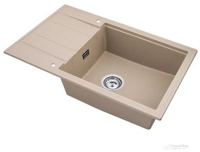 Gamma Modern 8010, 1-komorový granitový drez 800x500x210 mm, béžová, GMA-ZM-8010-B