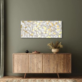 Obraz - Zlato-biele hexagóny (120x50 cm)