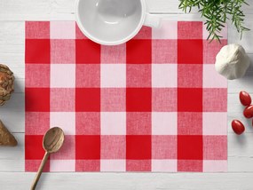 Biante Bavlnené prestieranie na stôl Olivia OL-016 Červeno-biela kocka veľká 30x40 cm