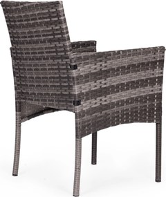 Súprava záhradného nábytku z technorattanu 2 stoličky stôl sivý MultiGarden