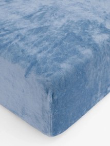 Plachta mikroplyš Deluxe do postieľky 60 x 120 cm - nebeská modrá