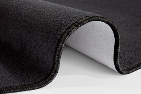 Hanse Home, Kusový koberec Nasty 102055 Schwarz kruh, 133x133 (priemer) kruh, čierna, chodba / predsieň