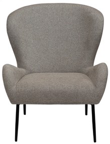 GLAM ČALÚNENÉ LOUNGE KRESLO pebble earth/black