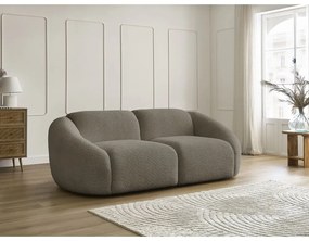 Sivohnedá pohovka z textílie bouclé 230 cm Tina – Bobochic Paris