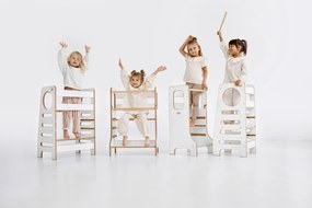 Učiaca veža Montessori pre súrodencov šedá