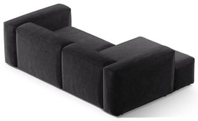 Tmavosivá menčestrová rohová pohovka (ľavý roh/s leňoškou) Bergano – Cosmopolitan Design