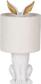 Biela antik stolná lampa v tvare králika Rabbi - Ø 20*43 cm E27/ma* 1*60W