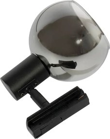 Moderný čierny reflektor pre 1-fázový koľajnicový systém - Iconic Lava