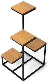 Stojan na kvety KASKADA 79x40 čierna/hnedá