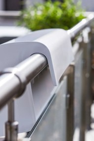 Balkónový hrantík BALKONA CLASSICO, plast, šírka 50 cm, biely lesk