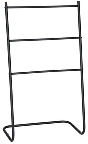 Matne čierny kovový stojan na uteráky Aracena – Allstar