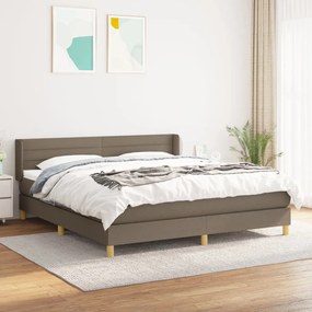 Posteľný rám boxspring s matracom sivohned 180x200 cm látka 3130373