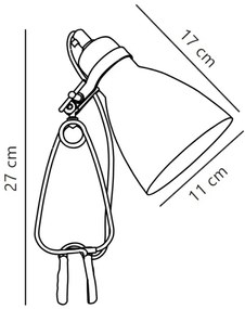 Nordlux - Stolná lampa s klipom CYCLONE 1xE14/15W/230V biela