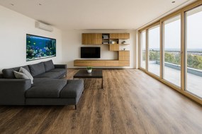 Beauflor, PVC podlaha - lino Toptex Texas Oak 620D, na mieru, šíře 5m, hnedá, filc, chodba / predsieň