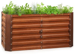 Blumfeldt Rust Grow, vyvýšený záhon, záhradný záhon, pozinkovaný oceľový plech, hrdzavá úprava
