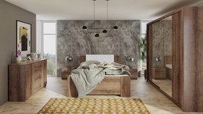 Spálňa Kler VIII, Farby: biela / biely + ekokoža soft 011 pik