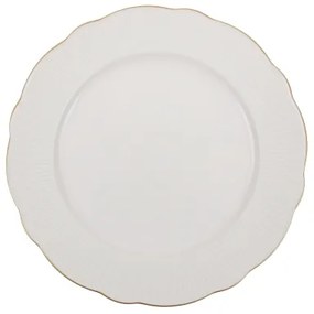 24-dielna jedálenská súprava, biela/zlatá, porcelán