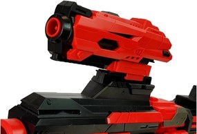 LEAN Toys Veľká pištoľová puška s penovými nábojmi 40 kusov Červeno-čierne mieridlá