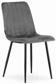 Zamatová stolička Verona sivá