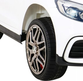 Ramiz Elektrické autíčko Mercedes Benz GLC63S SUV pre deti biele + diaľkové ovládanie + pohon 4x4