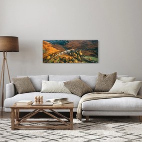 Obraz mosta v škótskom údolí (120x50 cm)
