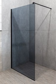 Novoterm Sprchová zastena Walk-in NV-Line 100 G, čierna/grafit - bez vaničky